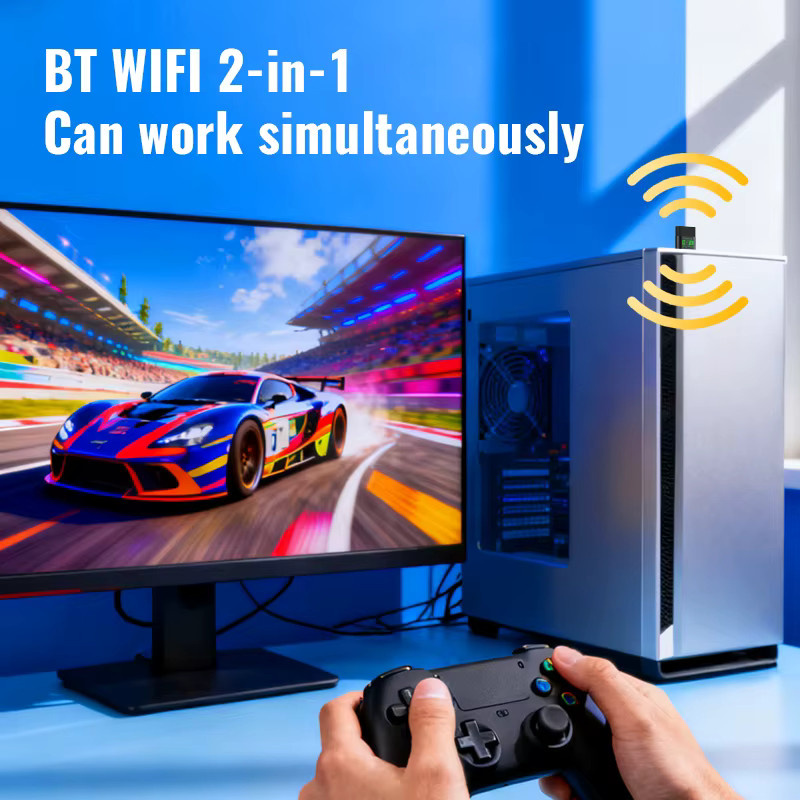 KEBIDUMEI WiFi 6 und Bluetooth 5.4 Netzwerkkarte Dual Band 2,4G+5GHz Wireless Receiver Adapter für PC und Laptop in Schwarz - Bild 3