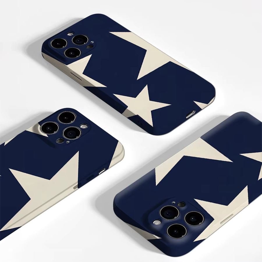 Potdemiel Navy Star Handyhülle für iPhone 17 16 15 14 13 Pro Max Plus, Robuste Einzel- und Doppelschichtige Magnetische Schutzhülle in Blau - Bild 2