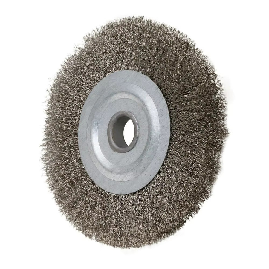 Vibratite Drahtbürstenrad aus gewelltem Edelstahl für Schleifmaschinen, Durchmesser: 5 Zoll, Farbe: Silber - Bild 3