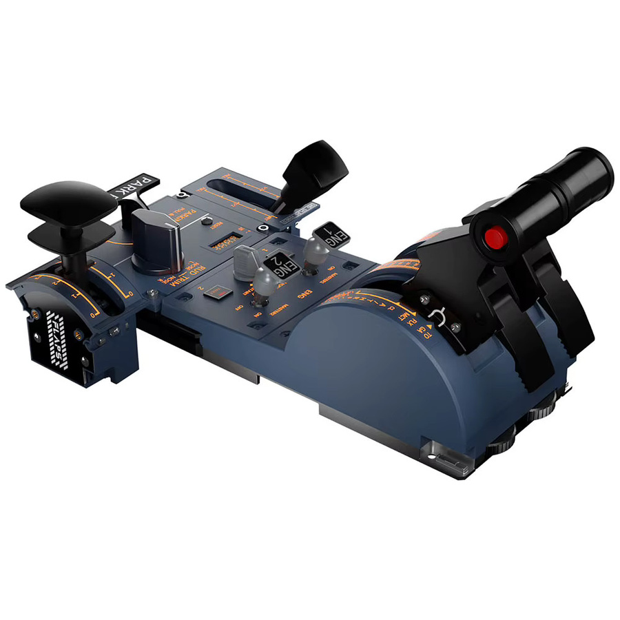 WINWING URSA MINOR 32 Metall-Flugsimulator-Drosselklappe mit aerodynamischer Konfiguration und Metallplatte für X-Plane und MSFS in Blau - Bild 2