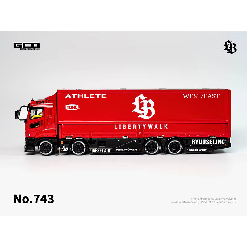 GCD Mitsubishi Fuso Containertruck, Modellauto, 1:64, Metall, Rot - Bild 2