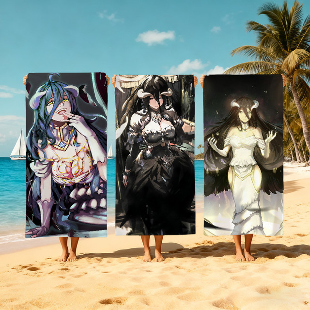 Albedo Novel O-Over-lord-d Anime Handtuch, schnell trocknendes Strandtuch in Multicolour - Bild 1