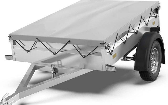 DIAMOND CAR Anhängerabdeckung in Grau, Größe M B: 210 cm, T: 124 cm, H: 7 cm und Größe S B: 152 cm, T: 106 cm, H: 7 cm - Bild 1