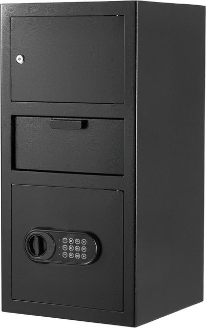 Buying Solutions MB Einwurfschließfach mit digitalem Tastenfeld und großem Einwurfschlitz, Schwarz, Edelstahl, Volumen: 101,94 l - Bild 1
