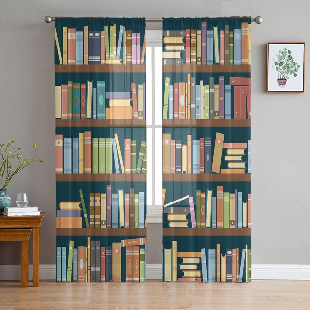 Transparente Tüll-Vorhänge aus Polyester für Wohnzimmer und Küche, Farbe: Transparent, Breite: 135 cm, Höhe: 137 cm - Bild 1