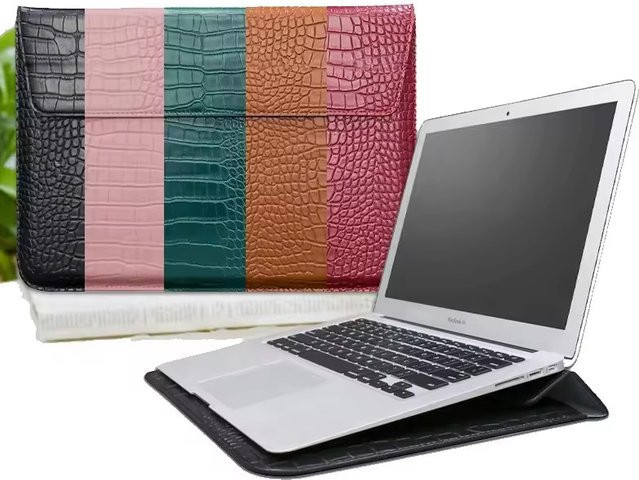 Krokodilleder Flip Case Laptop-Hülle für Apple MacBook Air und MacBook Pro in Pink - Bild 1