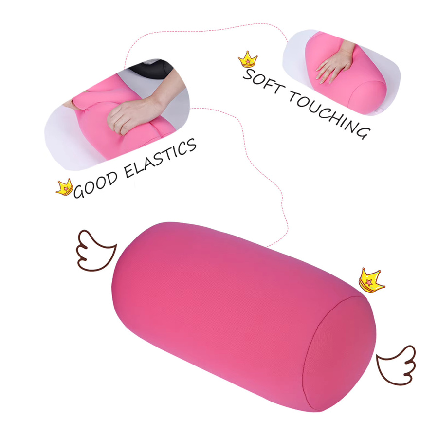 TOPINCN Nackenkissen mit Microbeads als ergonomische Rolle für Rücken und Nacken in Blau oder Pink - Bild 2
