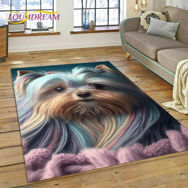 Karpetti Hund-Cartoon Teppich mit rutschfester Unterseite, mehrfarbig, B/H: 70 x 100 cm - Bild 1