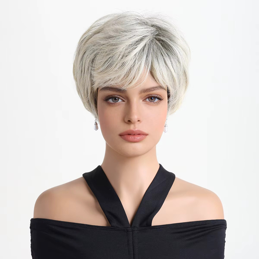 MAISI Perücke, blonde synthetische Locken, kurz, Damen - Bild 2