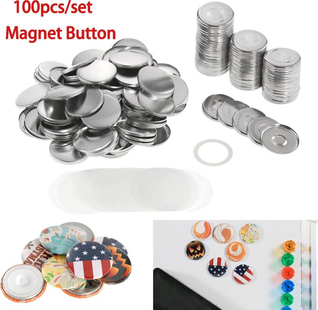 100 Stück DIY Kühlschrankmagnete und Button-Anhänger aus Metall in 25mm, 58mm und 75mm Durchmesser - Bild 1
