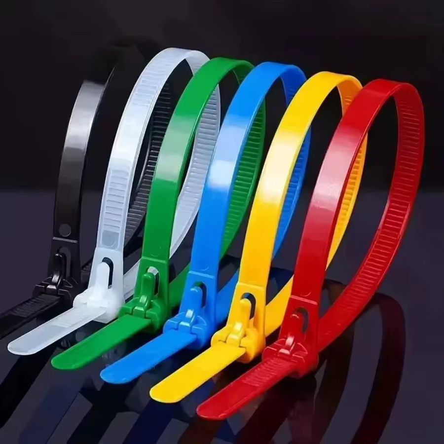 100 Stück wiederverwendbare Nylon-Kabelbinder in Schwarz und Weiß sowie gemischten Farben - Bild 2
