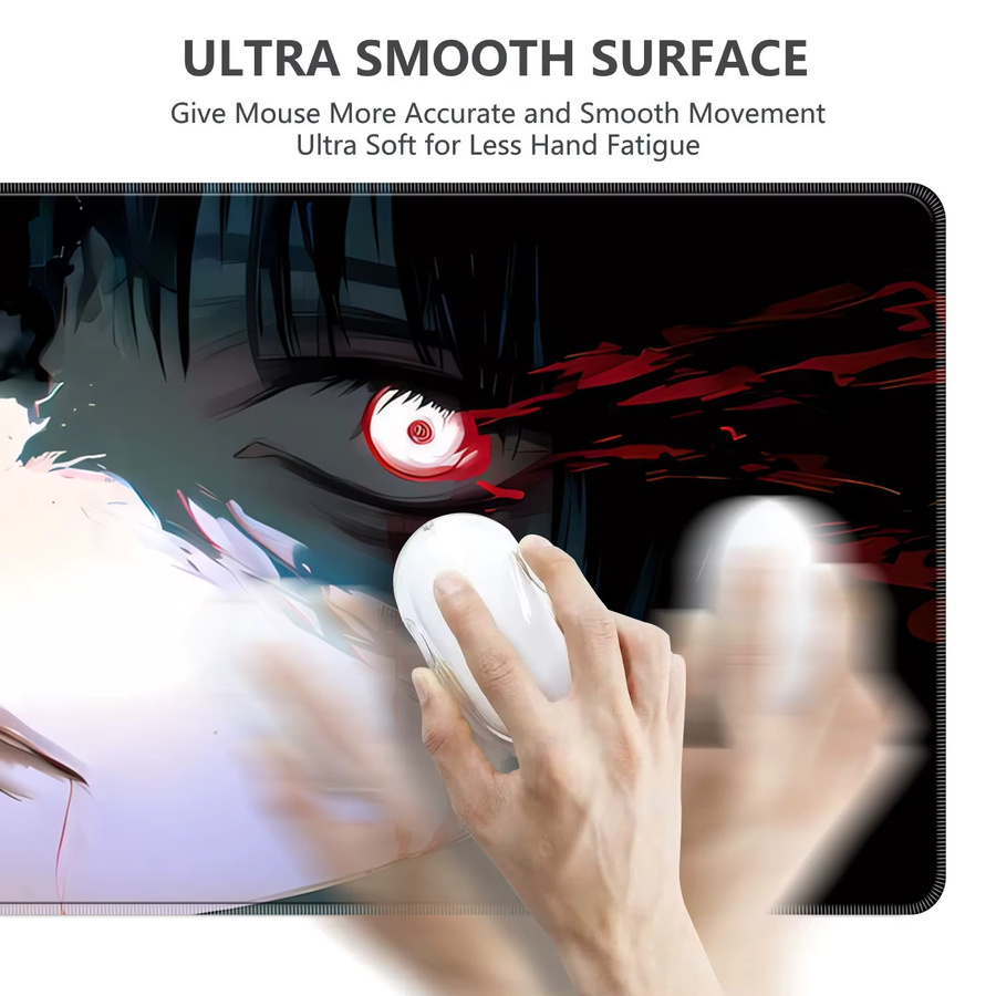 Bandai Anime-Mädchen Ästhetisches Langes Mauspad in Multicolour, Rutschfeste Gamer Schreibtischunterlage aus Gummi für Computer und Laptop - Bild 4