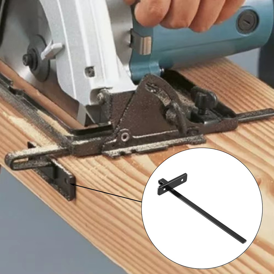 DAZZLEEX Rip-Zaun mit Skala und Linealführung für 7 Zoll elektrische Kreissägen, Schwarz - Bild 2