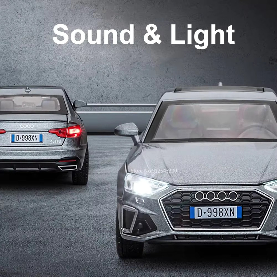 MAKEDA A4 RS7 Automodell, Maßstab 1:32, Metall, Licht und Sound - Bild 4