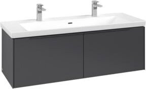 V&B Waschtischunterschrank Subway 3.0 in Graphit Grau Matt, B/T/H: 127,2 x 42,9 x 47,8 cm - Bild 1