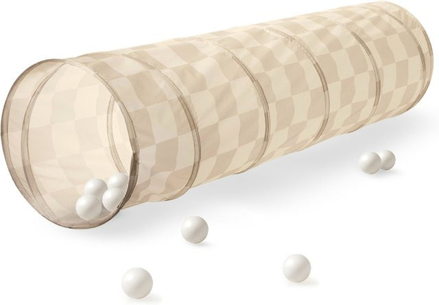 3 Sprouts Spieltunnel, Plüsch / Textil, Braun, Bunt / Mehrfarbig - Bild 1