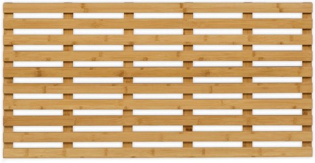 Relaxdays Badematte aus Bambus in Braun, B/T/H: 100 x 50 x 3,5 cm - Bild 1