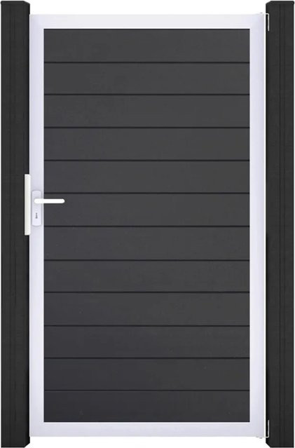 GroJa Tor Basicline 1-flg. Schmal Anthrazit B: 100 cm, H: 180 cm - Bild 1