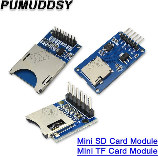 PUMUDDSY Micro SD TF-Karten Modul zur Speichererweiterung für Arduino und ARM in Blau - Bild 1