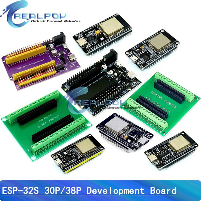REALPOY ESP32-DevKitC ESP-32S Erweiterungsplatine mit WiFi und Bluetooth, USB-C Anschluss, Dual Core Microcontroller - Bild 1
