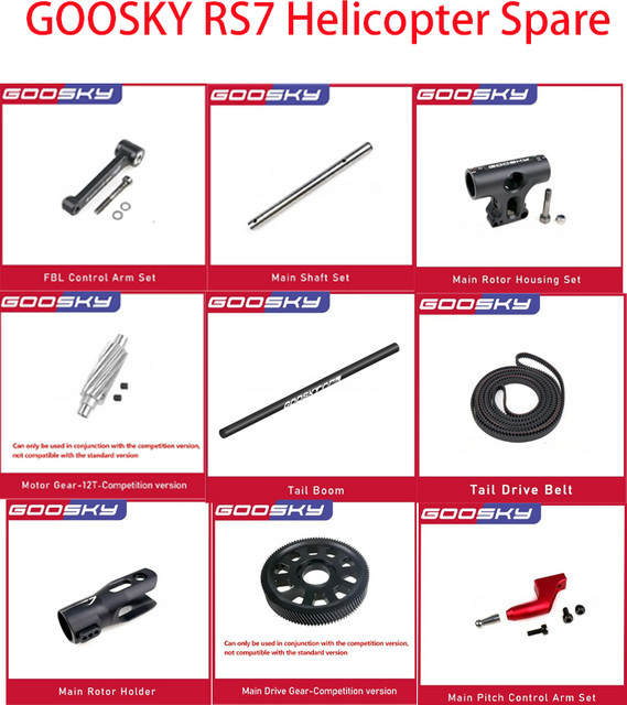 GOOSKY RS7 Hubschrauber Ersatzteile Set, Blau, Metall - Bild 1