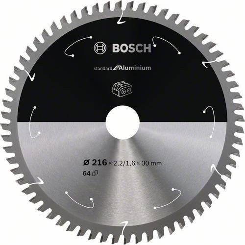 Bosch Kreissägeblatt für Aluminium und Metall mit 64 Zähnen, Durchmesser: 216 mm, Bohrung: 30 mm, Farbe: Silber - Bild 2