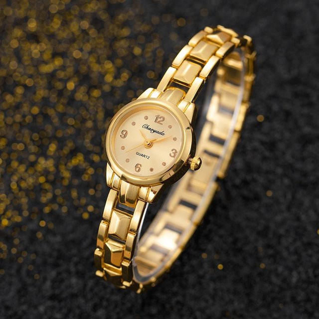 Armbanduhr Gold, Legierung, Oval, Quarz, Damen - Bild 1