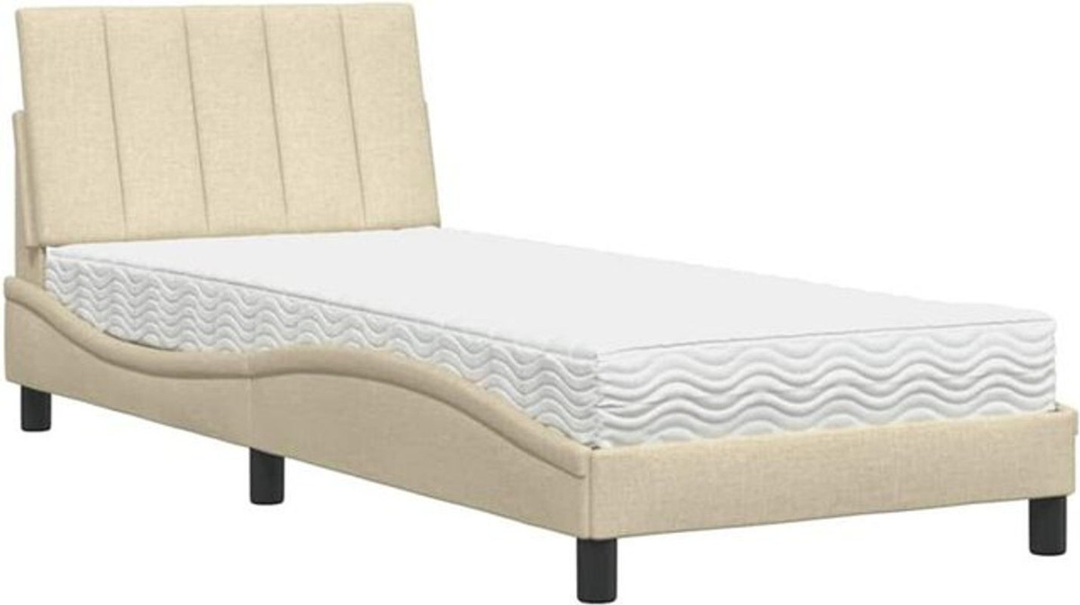 Polsterbett Hanko mit Matratze von vidaxl in Creme und Beige aus Stoff, B/T/H: 200 x 80 x 85 cm - Bild 1