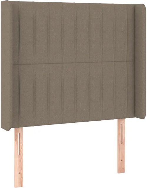 vidaXL LED Kopfteil modern in Taupe/Beige mit USB-Ladeport und integrierter Beleuchtung, B/H: 83 x 128 cm, Tiefe: 16 cm - Bild 1