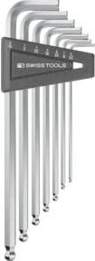 PB Swiss Tools Winkelschraubendreher-Set 7-teilig mit Kugelkopf in Silber aus gehärtetem Stahl im Kunststoffhalter - Bild 1