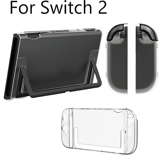 Transparente PC+TPU Schutzhülle für Nintendo Switch 2 Joycon mit geteiltem Design - Bild 1