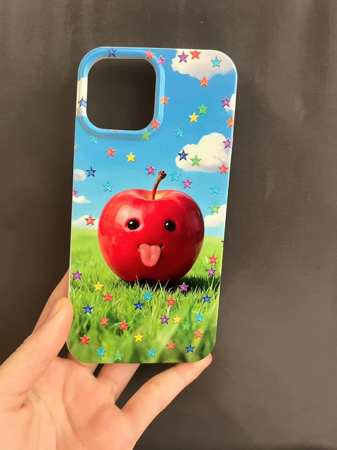 Kreative iPhone Handyhülle mit Blaubeer-Sternenmuster im Y2K-Design, Blau/Mehrfarbig - Bild 2