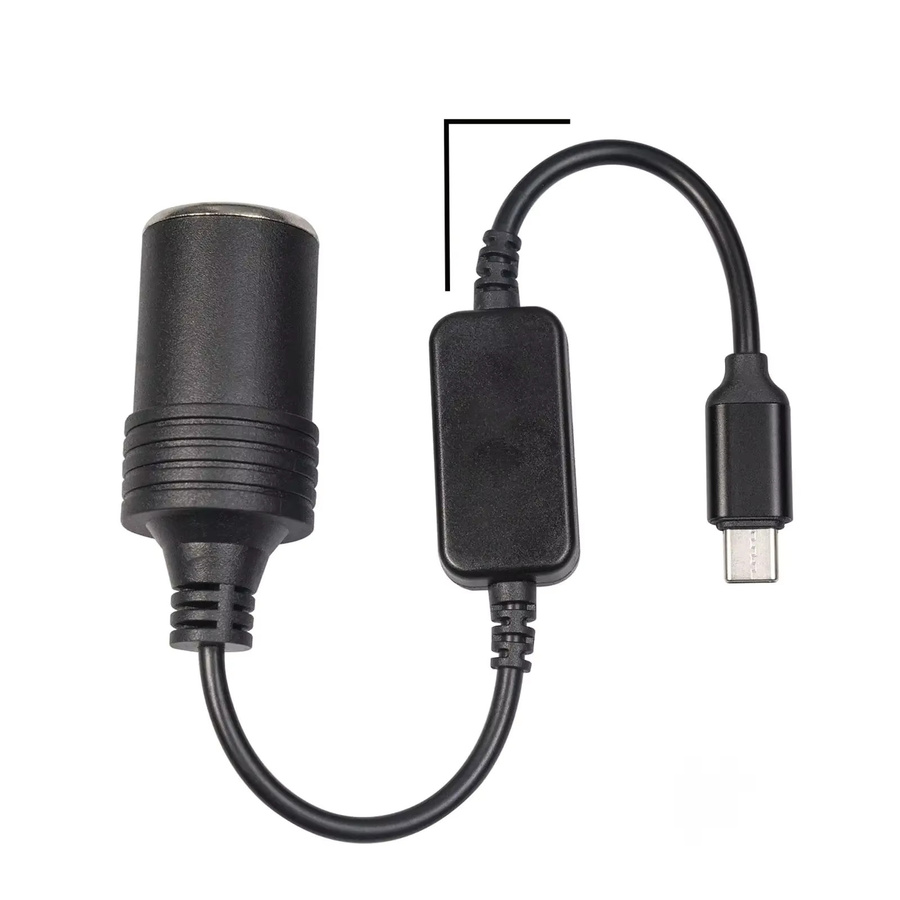 Auto Zigarettenanzünder Adapter mit USB Typ C Steckdose für 5V bis 12V in Schwarz - Bild 6