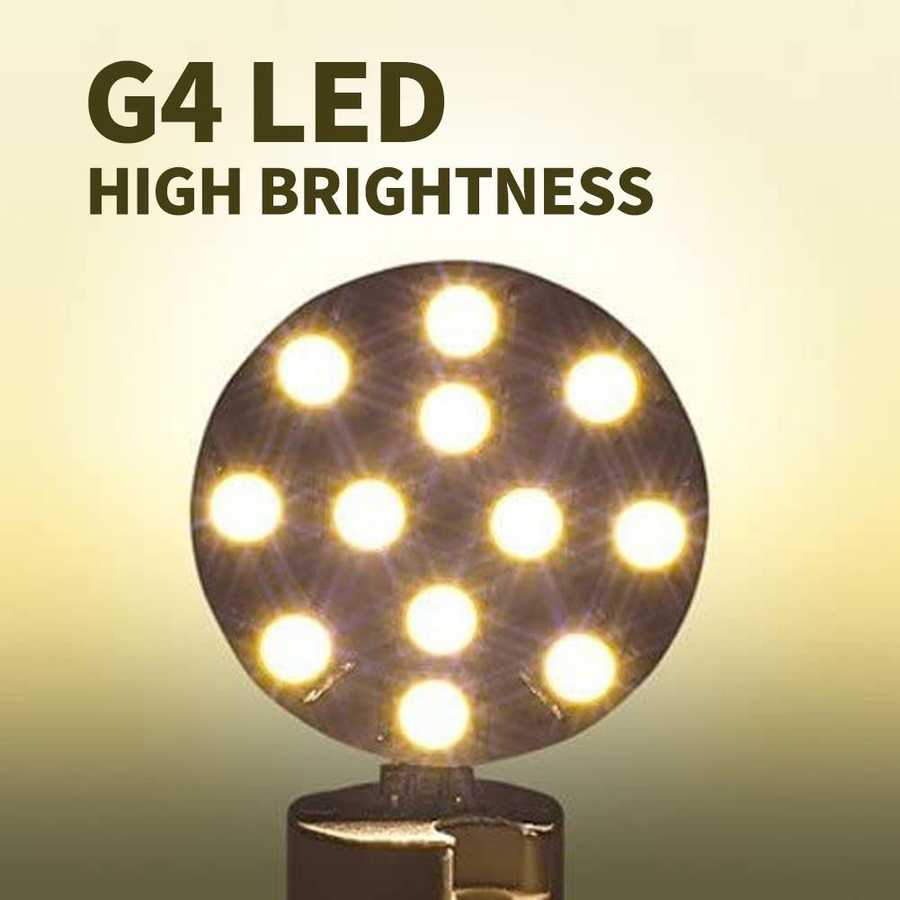 HuaJin Lighting G4 LED-Lampen 10er Pack, AC/DC 12V, 2W, SMD2835, kühle weiße Innenbeleuchtung für Einbau-Puckleuchten, Schrank und Wohnmobil - Bild 4