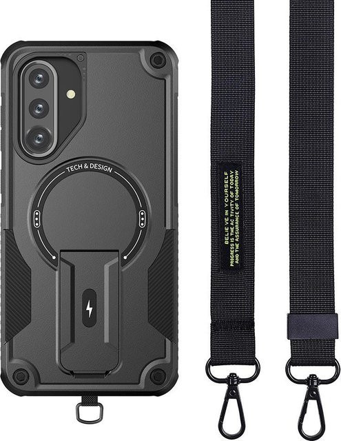 Samsung Handy-Lanyard-Schutzhülle in Schwarz für Galaxy S26 Ultra S25 FE S24 Plus A57 5G A37 A17 A56 A26 A36 A16 Doppelschichtige Schutzhülle - Bild 1