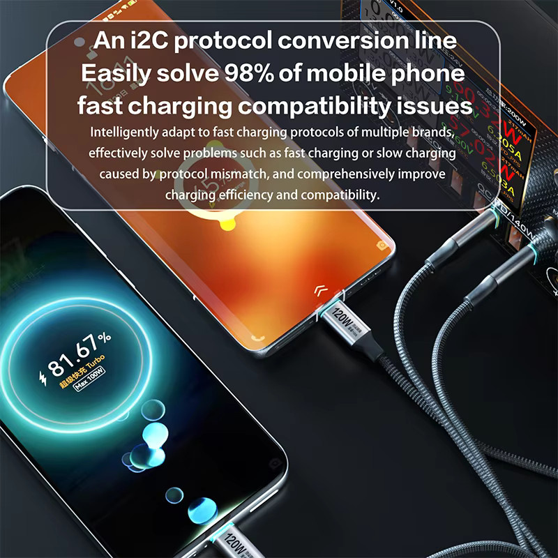 i2c Turbo TU1/TU2 Universal-Blitz-Ladekabel mit präziser Erkennung für die Mobiltelefon-Reparatur - Bild 4
