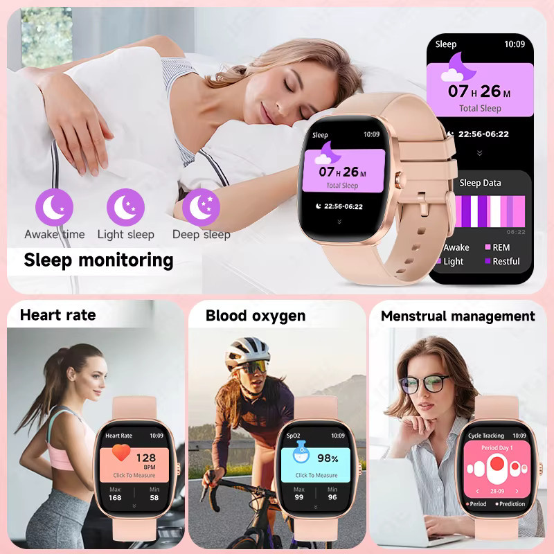 LIGE Smartwatch, Pink, Silikon, Unisex - Bild 3
