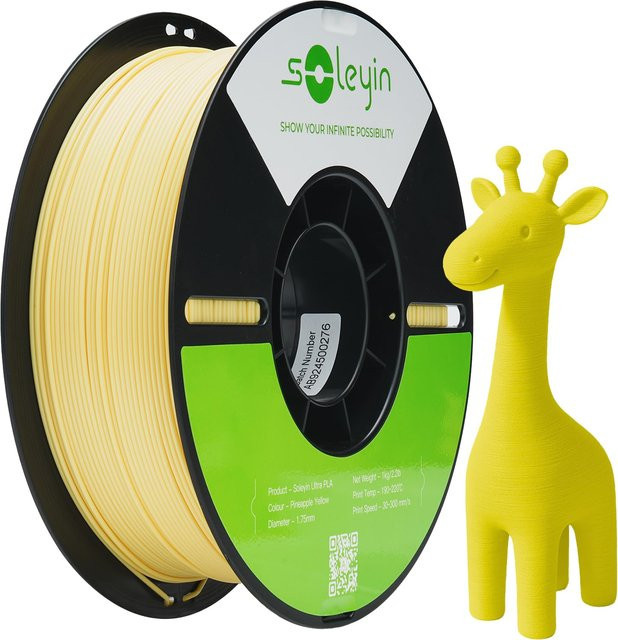 Creality Soleyin Ultra PLA 3D-Drucker-Filament 1,75mm, 1 kg, Gelb - Bild 1