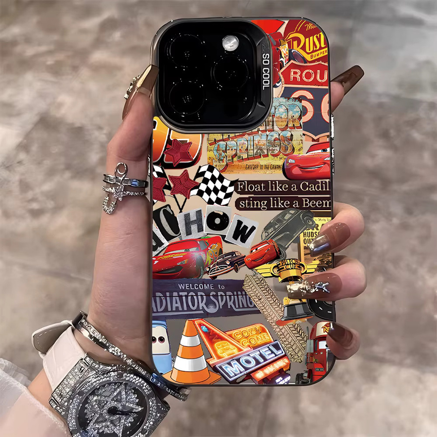 HOT Cars L-Lightning M-McQueen Handyhülle für iPhone (alle Modelle) mit sturzsicherer matter Rückseite in Multicolour - Bild 3