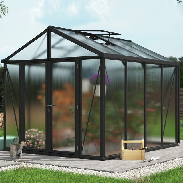 Vitavia Gewächshaus Zeus Comfort 8100 in Schwarz mit 16 mm HKP und 8,1 m² Fläche - Bild 1