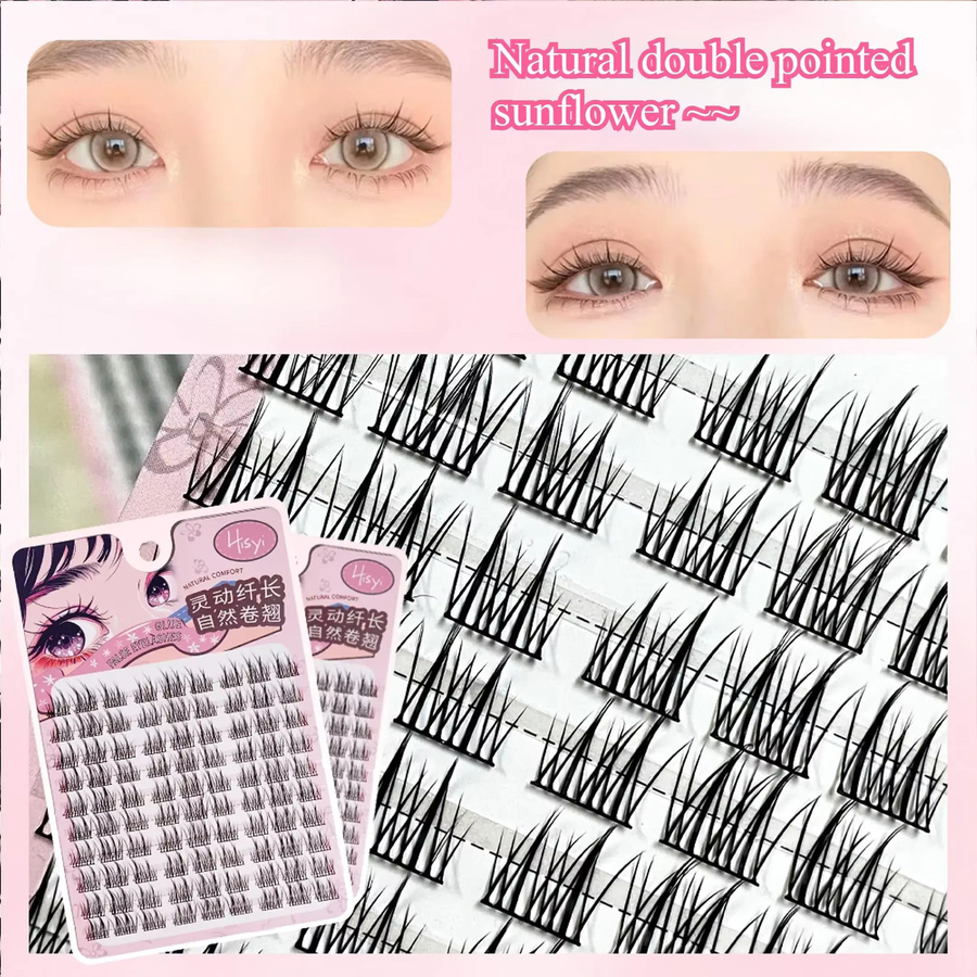 HISYI Falsche Wimpern, Natürlich, Unisex - Bild 1