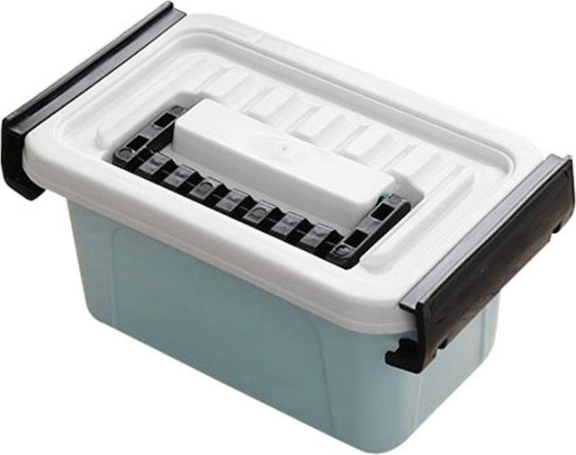 Tragbare Aufbewahrungsbox von OutsideWorld aus Kunststoff mit Deckel und Griffen in Grau - Bild 1