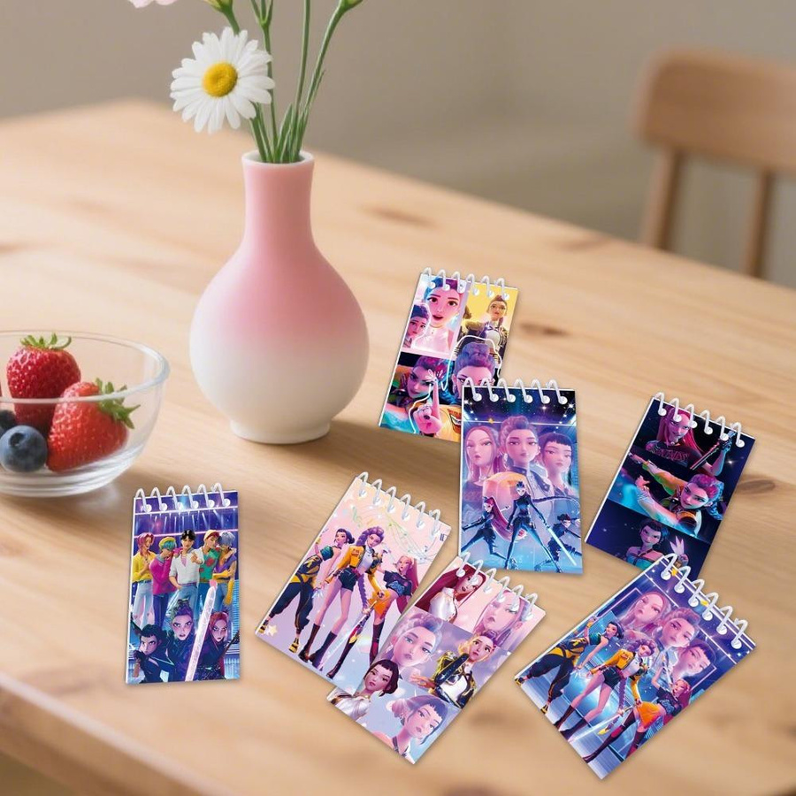10 Stück Huntrix Kpop Dämonenjäger Notizbücher mit Anime Muster Softcover, Multicolor, B x H: 10 x 6 cm - Bild 2