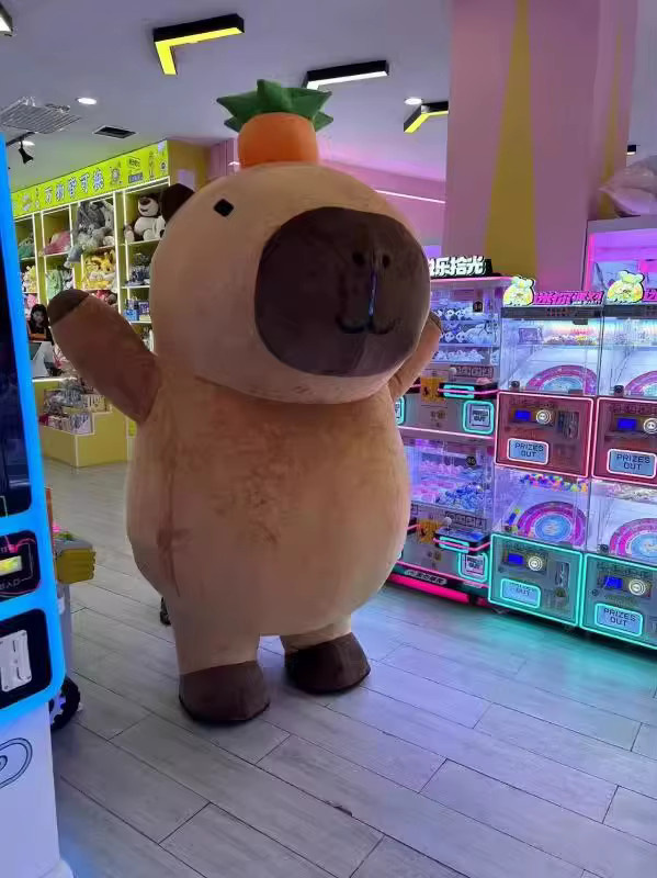 NewYeeca Capybara Maskottchen Kostüm, aufblasbare Cartoon Tier Puppe, 2,6 m - Bild 4