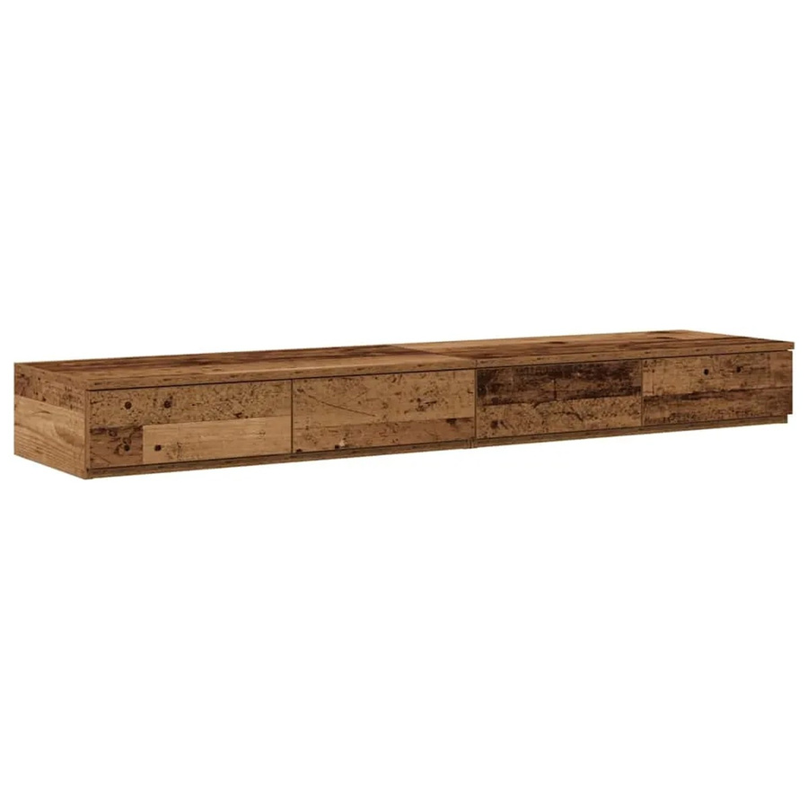 vidaXL Bettschubladen aus Holzwerkstoff in Braun, B/T/H: 150 x 36,5 x 16,5 cm - Bild 1