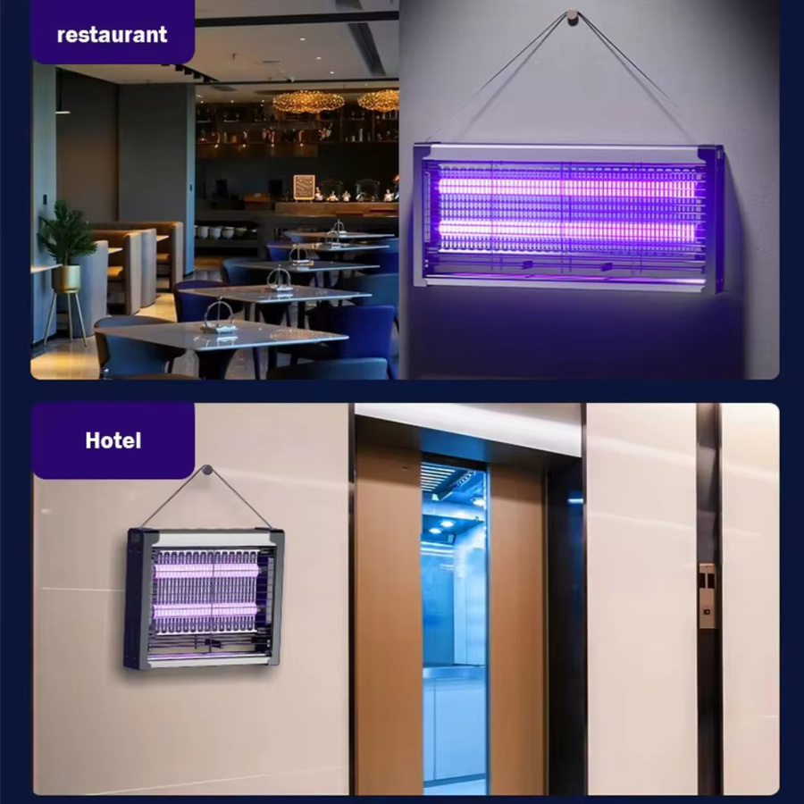 Joyinled 40 W kommerzielle Mückenvernichtungslampe, elektronischer UV-LED-Insektenvernichter für große Bereiche, industrielle Insektenfallenmaschine, B/T/H: 23,5 x 40,5 cm - Bild 2