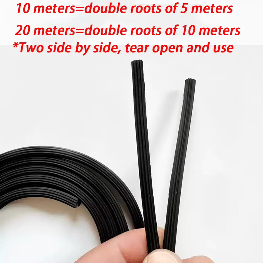 Selbstklebender Fensterdichtungsstreifen aus EPDM-Gummi in Schwarz für Fenster und Türen, Durchmesser: 3,5-6,5 mm - Bild 4