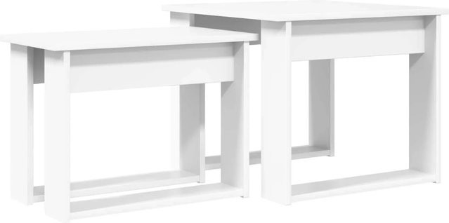 vidaXL Kaffeetisch Set 2-teilig Weiß Modern MDF-Laminat - Bild 1