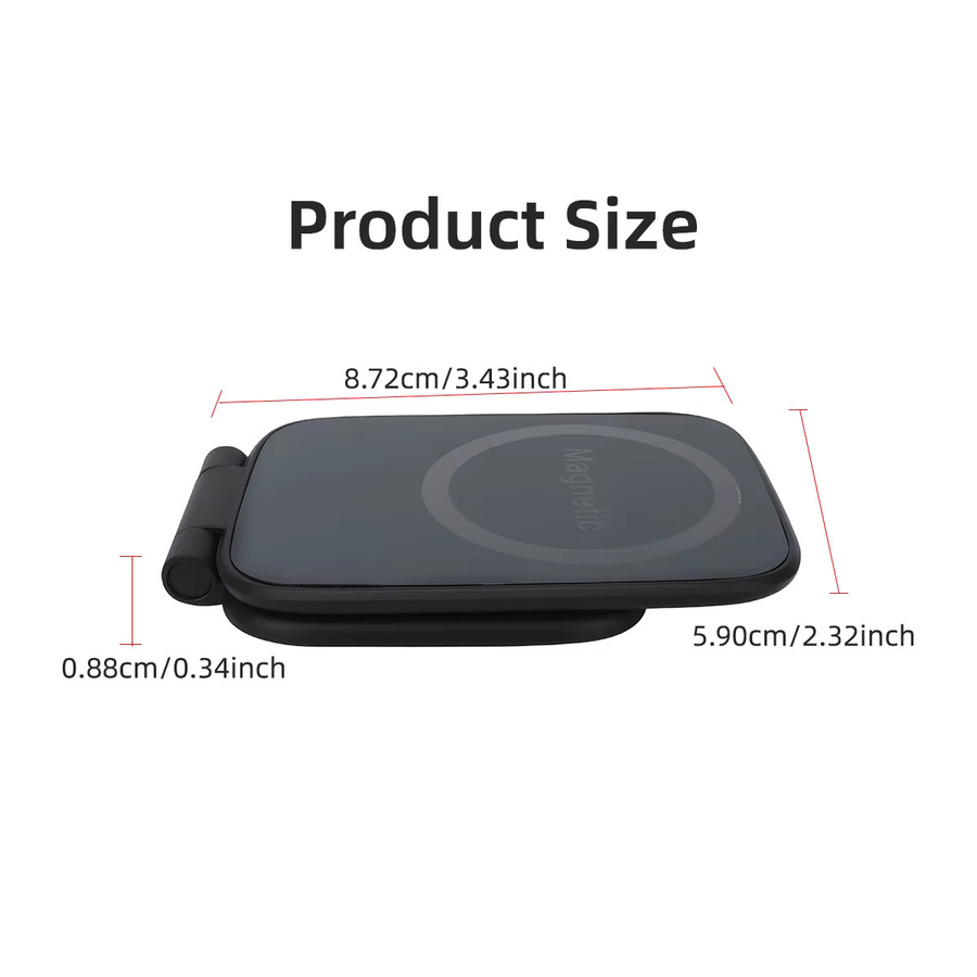 Ultradünner magnetischer Auto-Handyhalter in Schwarz, faltbare universelle Halterung für iPhone, Huawei und Samsung - Bild 5
