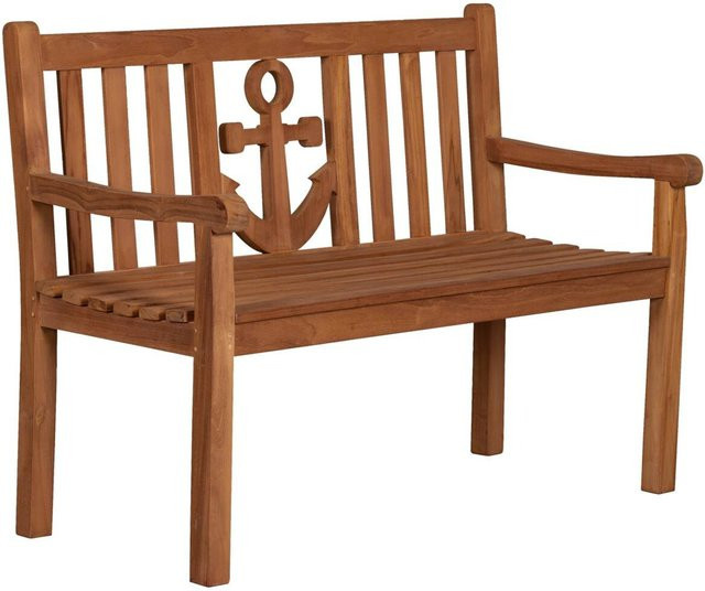deVries Gartenbank Woodie 2-Sitzer aus Teakholz in Braun, B/H/T: 120 x 89 x 60 cm - Bild 1